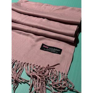 Beonon100% Cashmere Winter Scarf  Scotland Warm Solid Light Pink  New